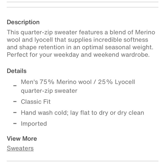 Peter Millar Autumn Crest Quarter Zip Sweater in Navy - Picture 8 of 8